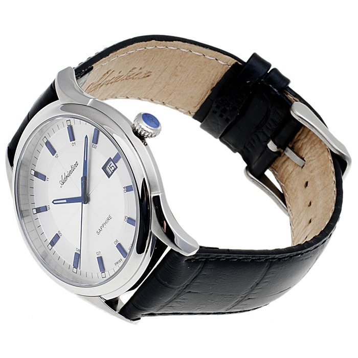 Adriatica A2804.52B3Q Pasek Sapphire zegarek męski klasyczny szafirowe - miniatura 5