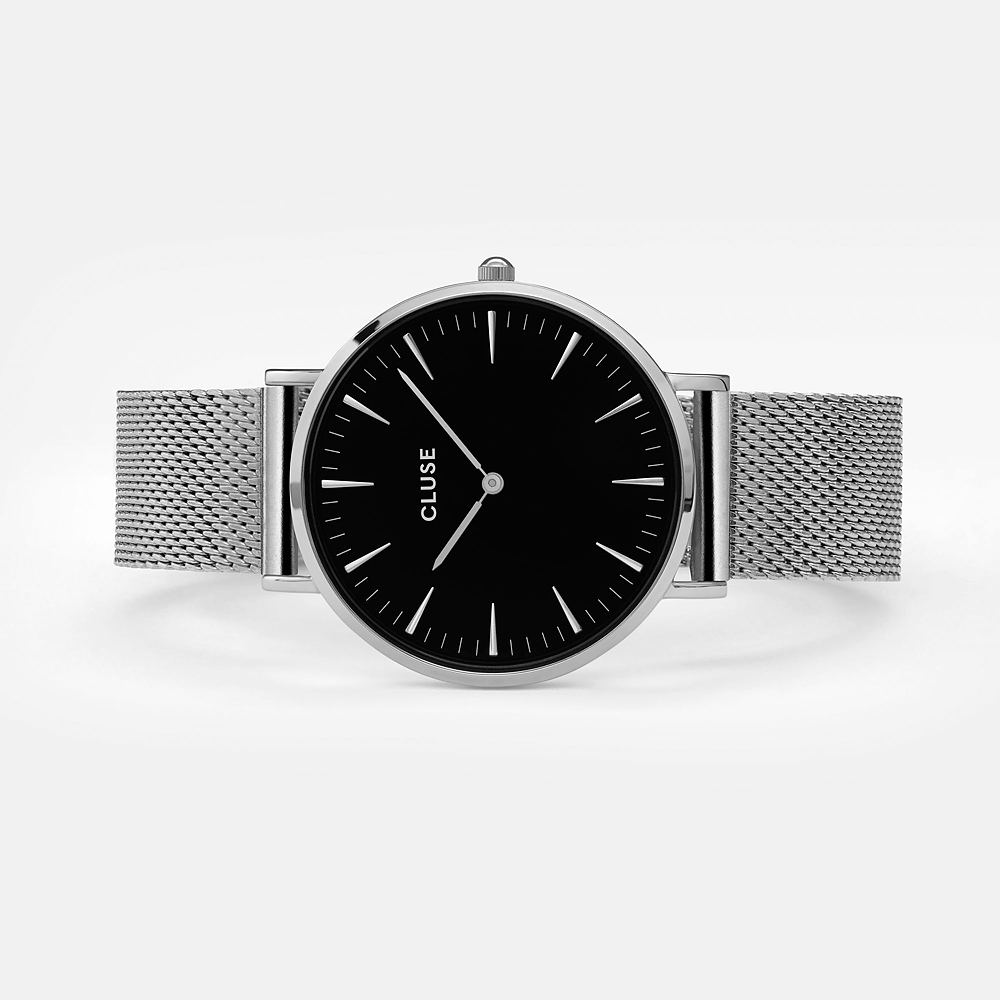 Cluse CW0101201004 Silver/Black La Boheme klasyczny zegarek srebrny - miniatura 3