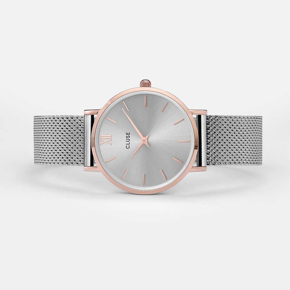 Cluse CW0101203004 Mesh Rose Gold/Silver Minuit fashion/modowy zegarek różowe złoto - miniatura 3