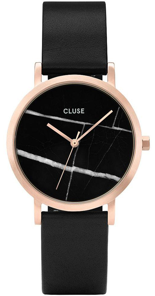 Petite pasek Rose Gold Black Marble/Black Cluse CL40104 