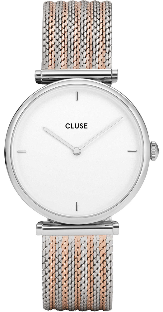 Mesh Silver White/Silver Rose Gold Cluse CL61001 