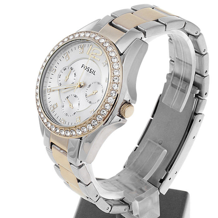 zegarek Fossil ES3204 RILEY damski z chronograf Ladies Dress - miniatura 3