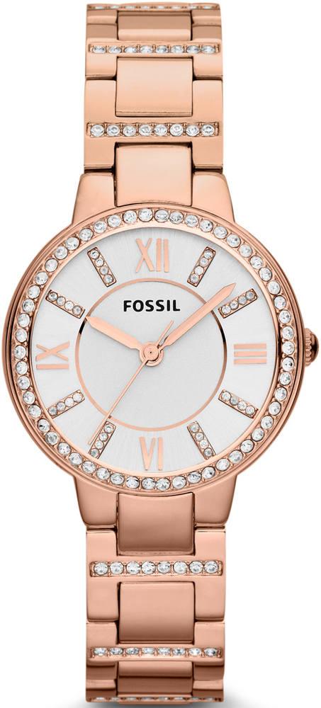 VIRGINIA Rose Gold Stainless Steel Mesh 30mm Fossil ES3284 