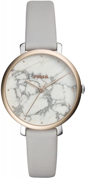 Fossil JACQUELINE Grey Leather Strap 36mm ES4377