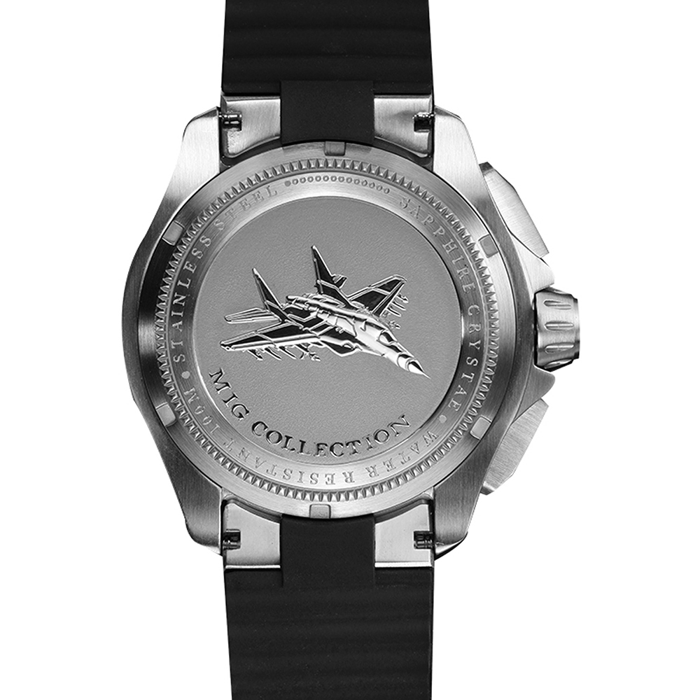 Aviator M.2.19.5.134.6 zegarek srebrny sportowy Mig Collection pasek - miniatura 3