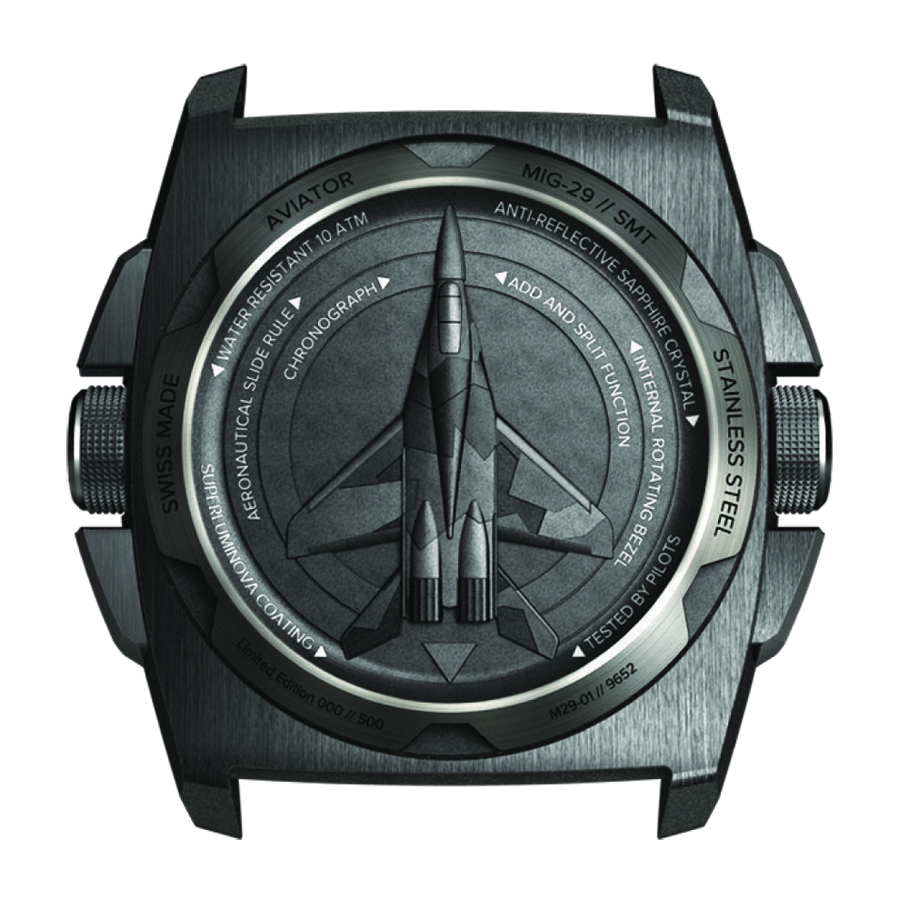 Aviator M.2.30.5.215.6 MIG-29 SMT Chrono Mig Collection sportowy zegarek czarny - miniatura 11