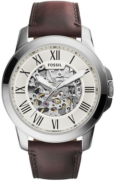 GRANT Brown Leather Strap 44mm Fossil ME3099 