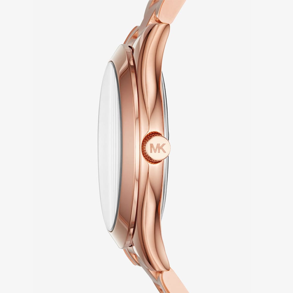 Michael Kors MK3513 zegarek różowe złoto fashion/modowy Runway bransoleta - miniatura 3