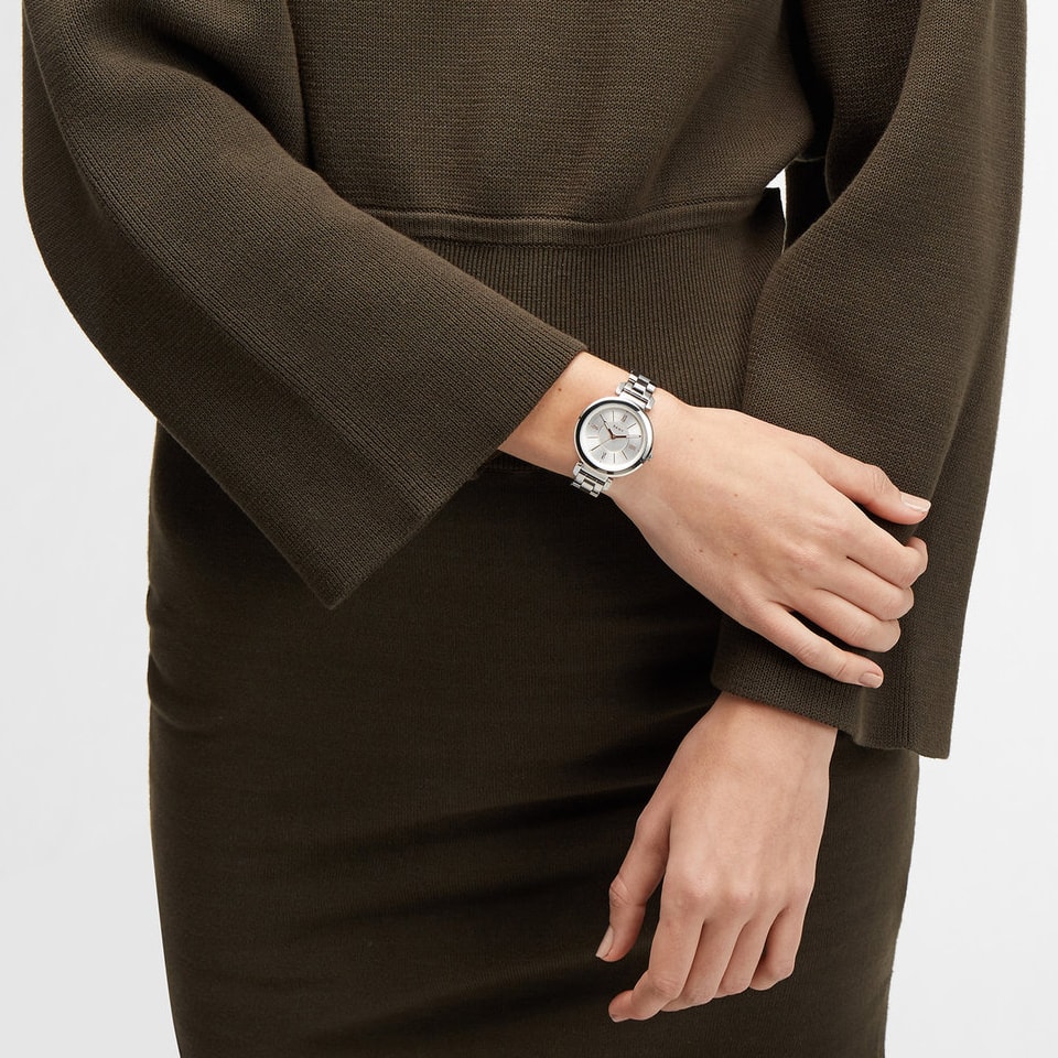 DKNY NY2582 zegarek srebrny klasyczny Bransoleta bransoleta - miniatura 3