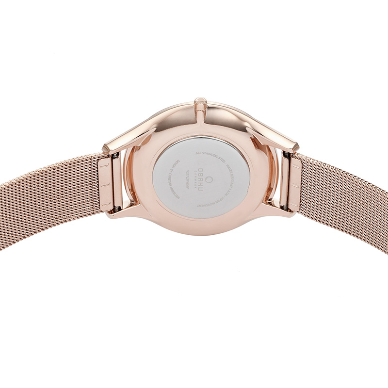 Obaku Denmark V217LXVWMV zegarek różowe złoto fashion/modowy Slim bransoleta - miniatura 3