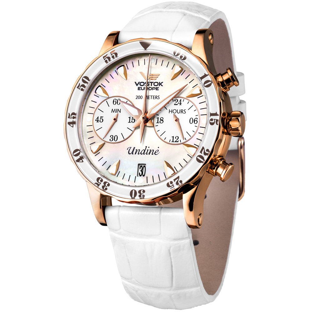 Vostok Europe VK64-515B528 Undine Undine Chrono zegarek damski sportowy mineralne utwardzane - miniatura 4