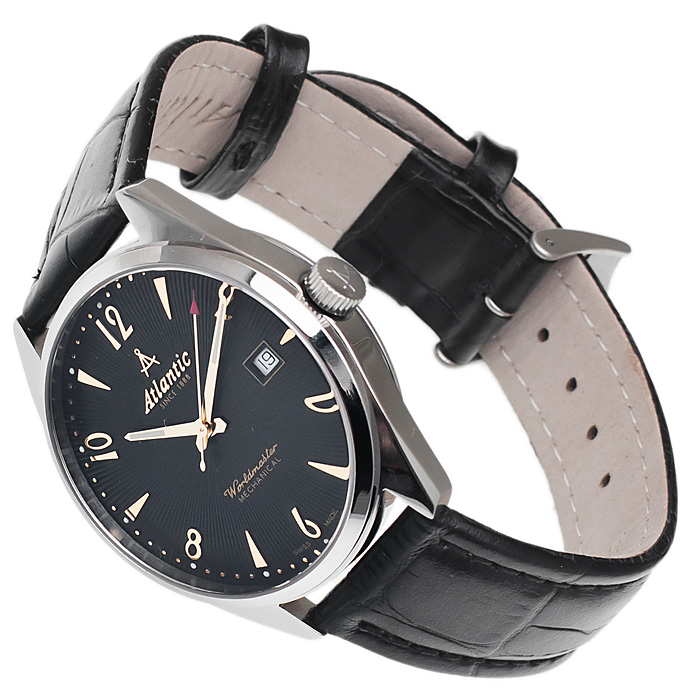 Atlantic 51651.41.65G Worldmaster Worldmaster Mechanical zegarek męski klasyczny szafirowe - miniatura 5