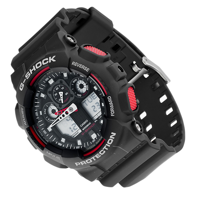 G-Shock GA-100-1A4ER Red Giant G-SHOCK Original sportowy zegarek czarny - miniatura 5