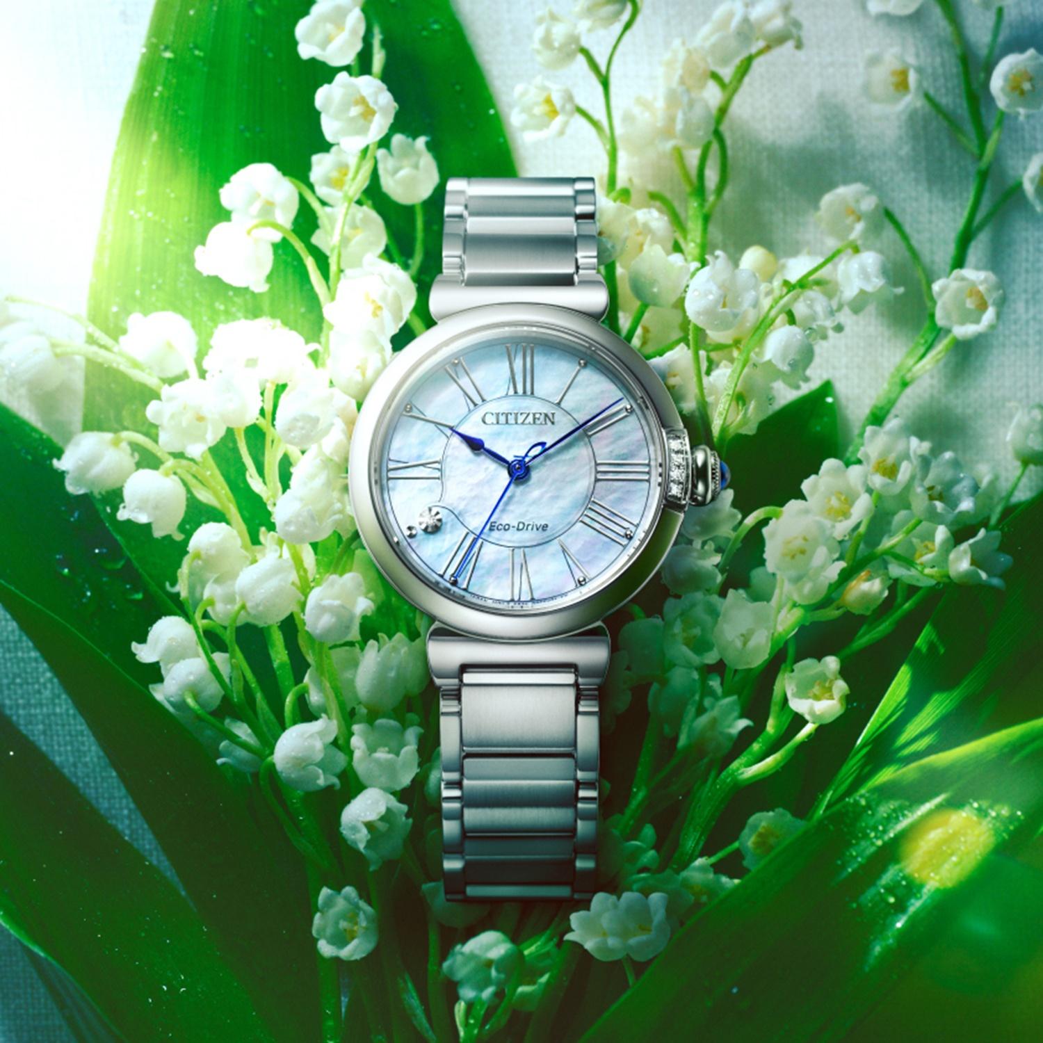 Zegarek Citizen L damski srebrny z diamentami EM1060-87N - miniatura 18