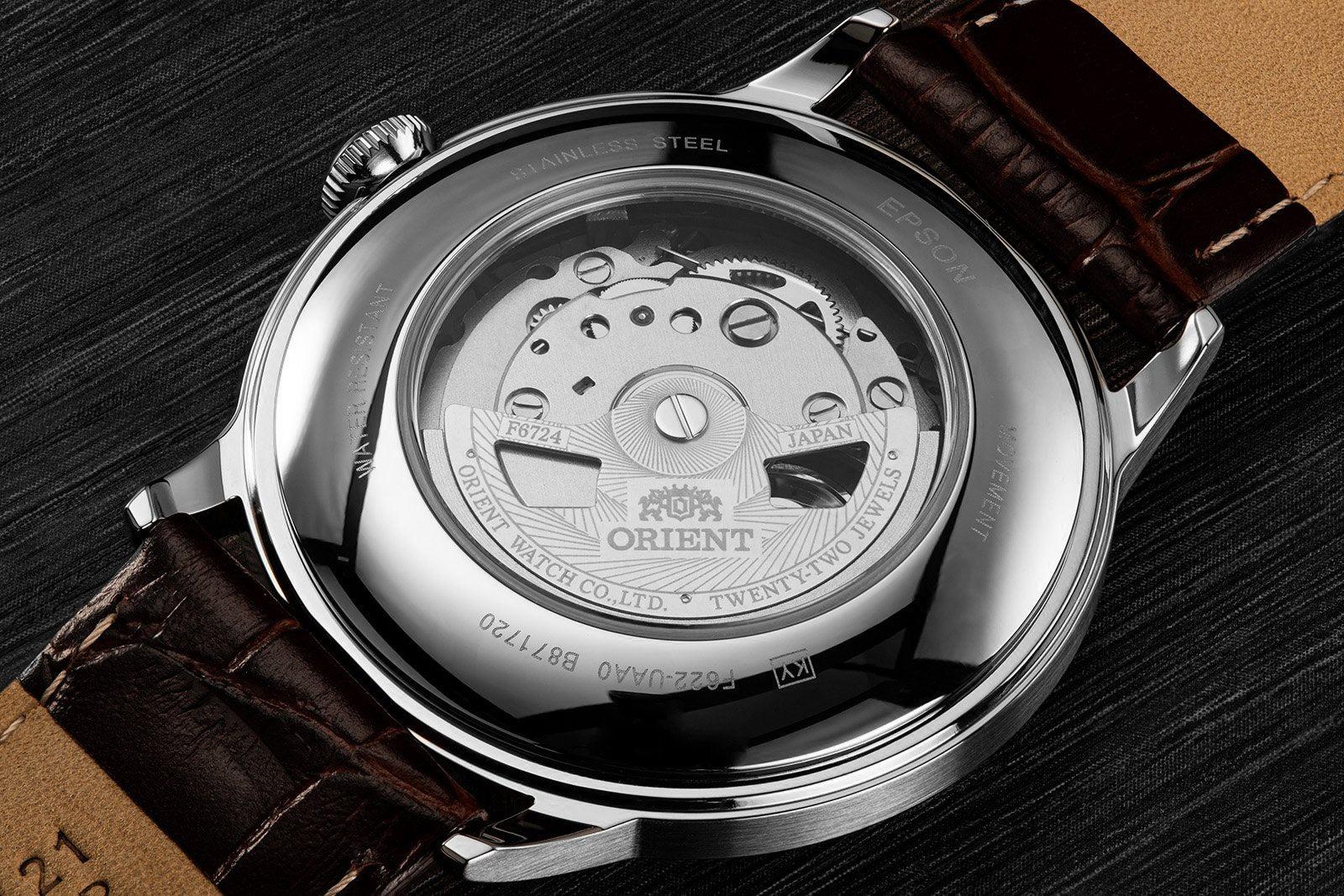 Zegarek Orient Bambino Small Seconds automatyczny męski brązowy RA-AP0003S30B - miniatura 18