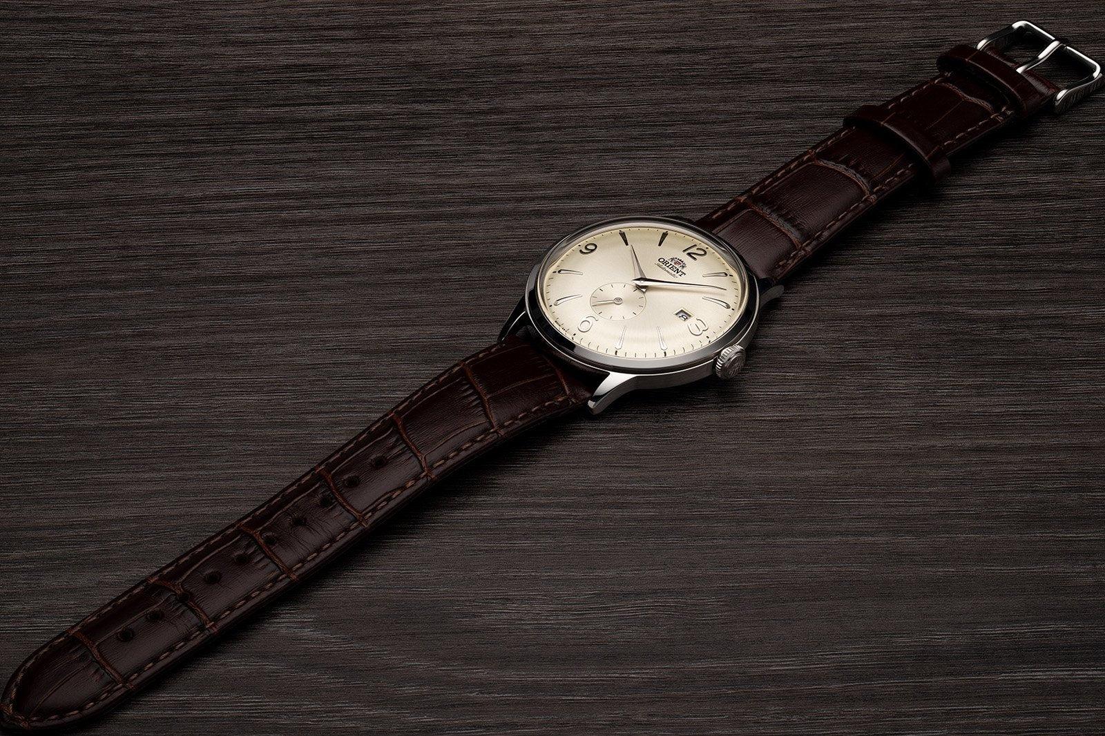 Zegarek Orient Bambino Small Seconds automatyczny męski brązowy RA-AP0003S30B - miniatura 20