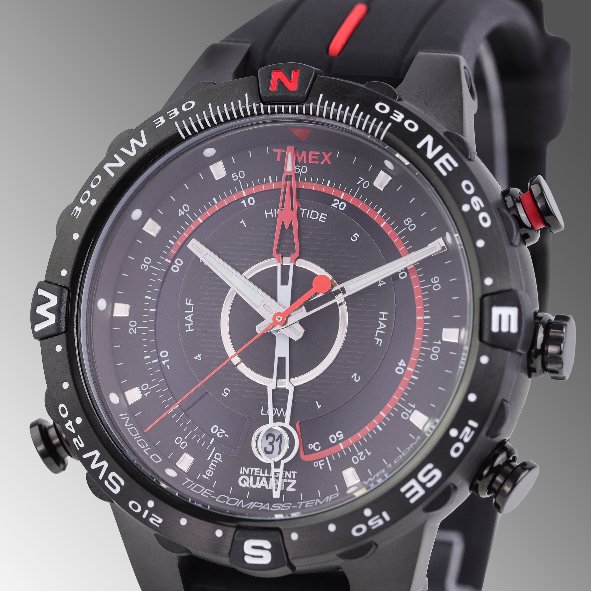 Zegarek Timex Allied Intelligent Quartz Tide Temp Compass męski czarny T2N720 - miniatura 15