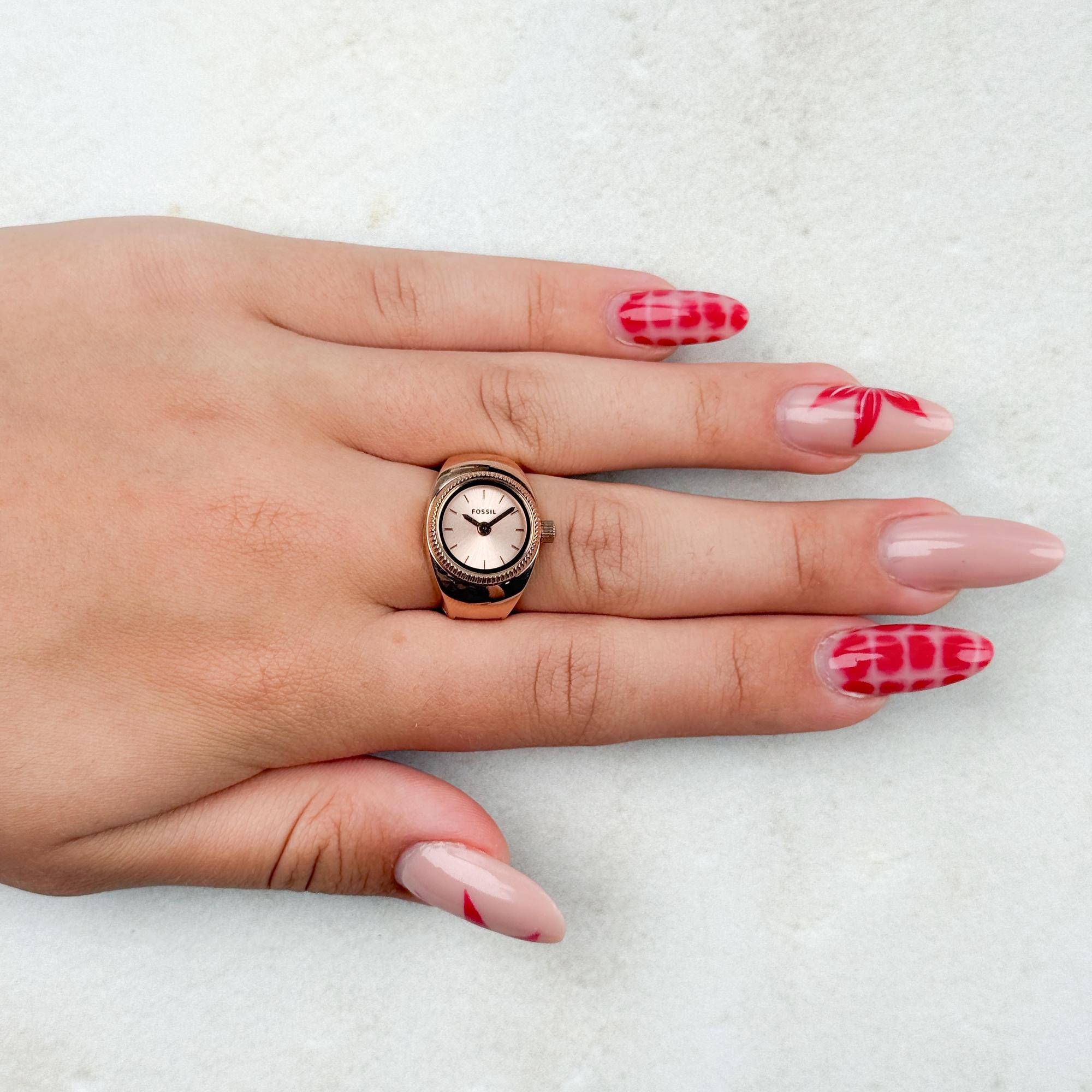 Zegarek Fossil Ring stalowy damski rose ES5247 - miniatura 18
