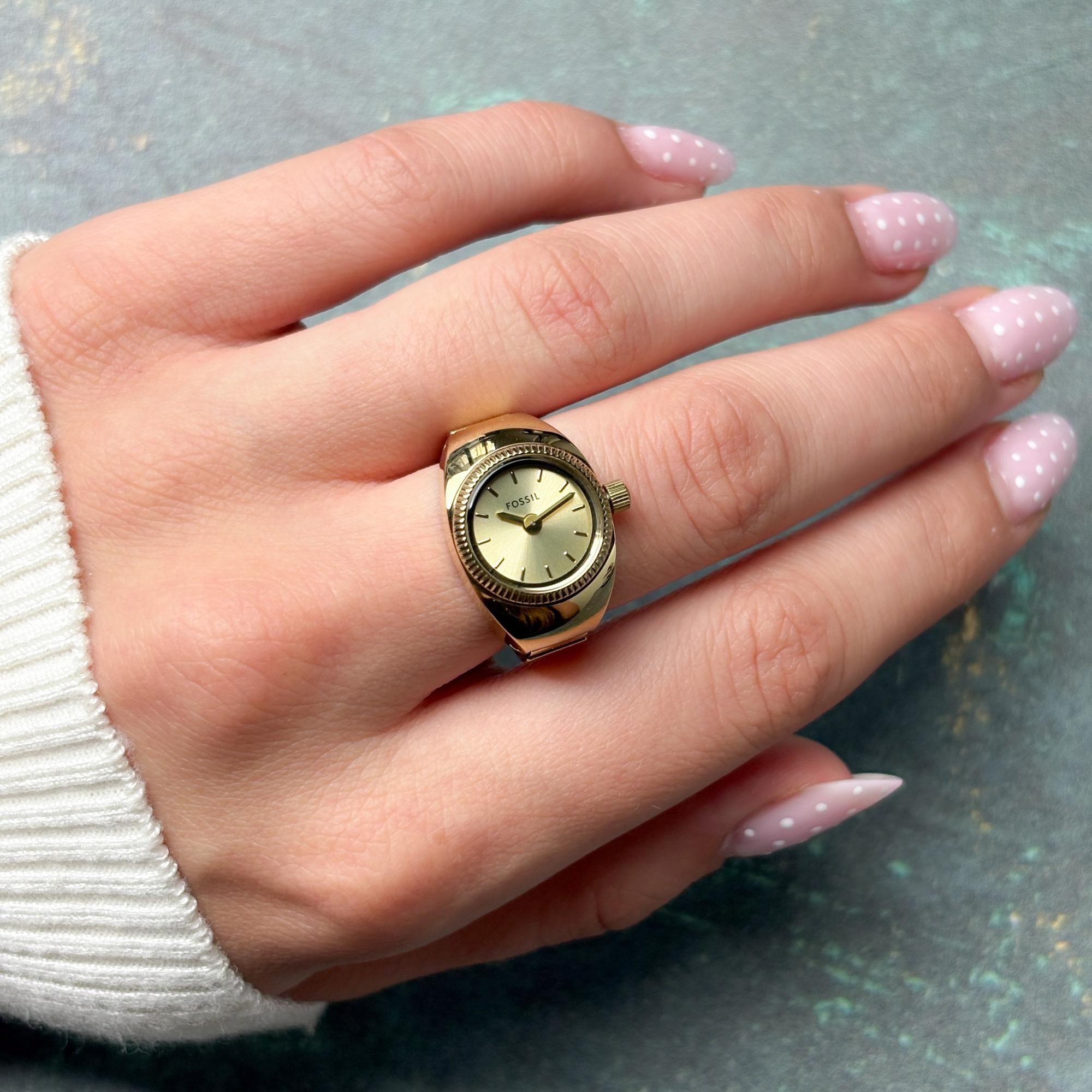 Zegarek Fossil Ring stalowy damski złoty ES5246 - miniatura 18