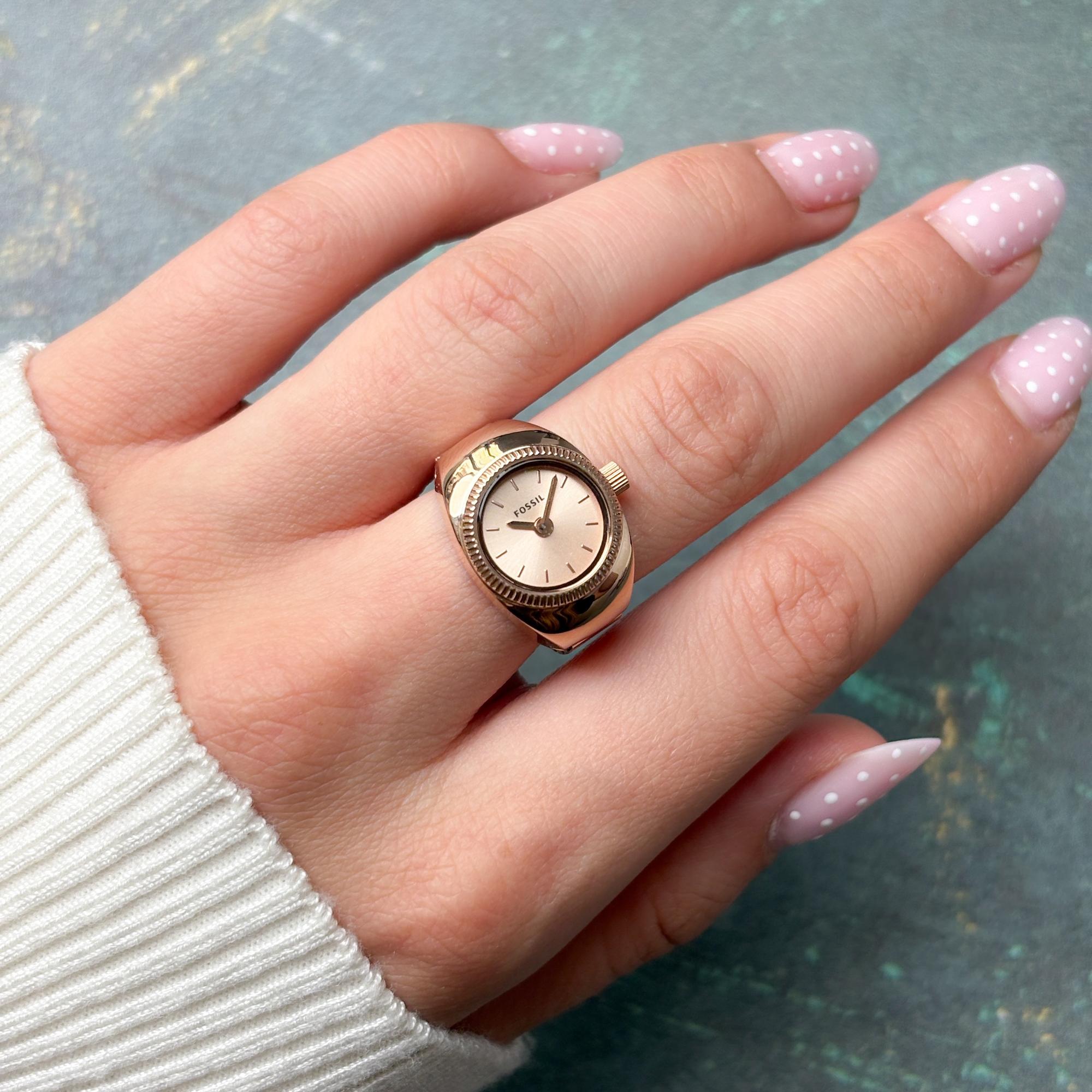 Zegarek Fossil Ring stalowy damski rose ES5247 - miniatura 17