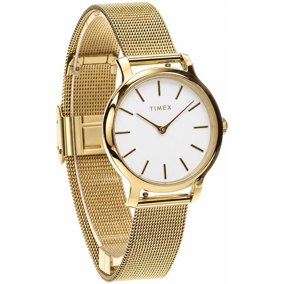 Zegarek Timex Transcend 31mm stalowy damski złoty TW2U86800 - miniatura 3