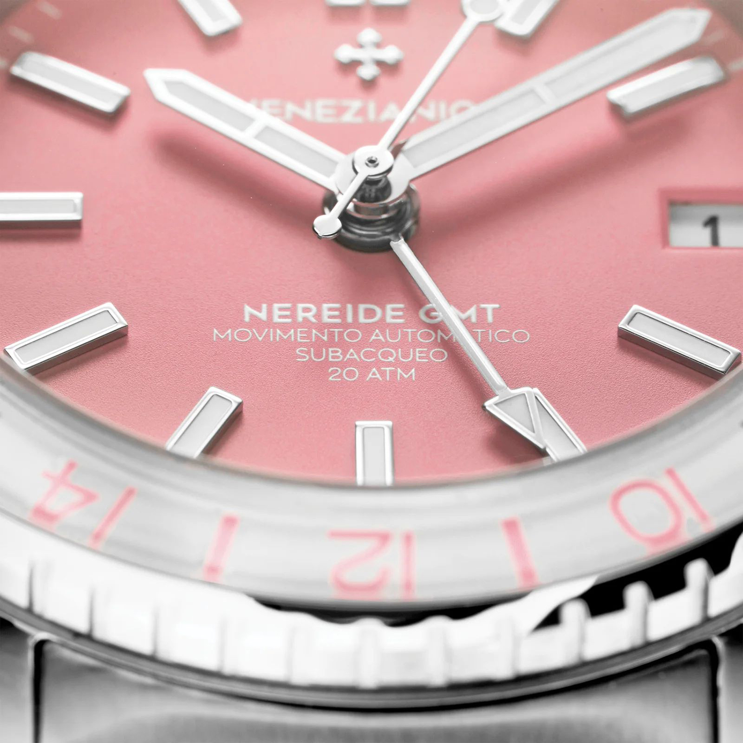 3521506C zegarek srebrny klasyczny Nereide GMT bransoleta - miniatura 7