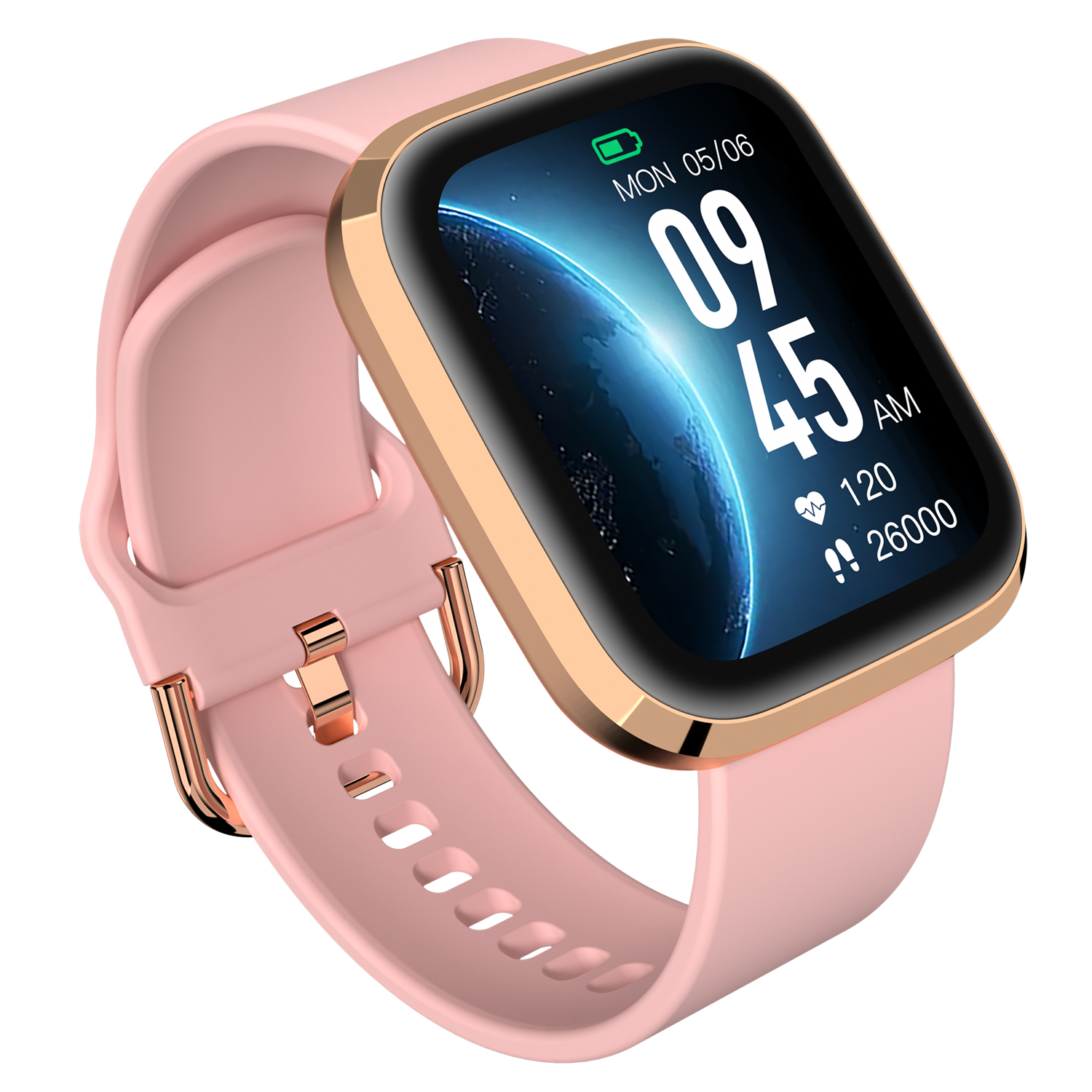 5904238484852 zegarek srebrny sportowy Smartwatch pasek - miniatura 5