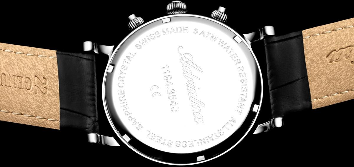 Adriatica A11945255CH Pasek Chronograph zegarek męski klasyczny szafirowe