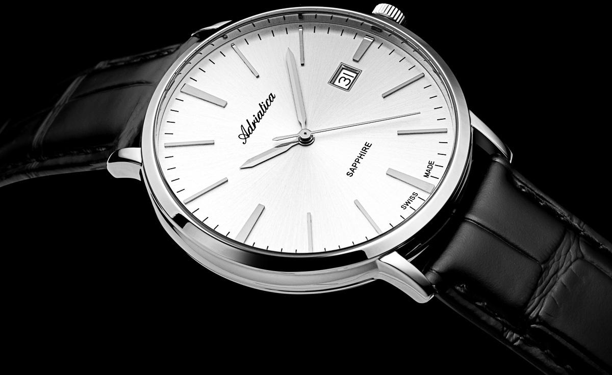 Adriatica A12835213Q zegarek srebrny klasyczny Pasek pasek - miniatura 5