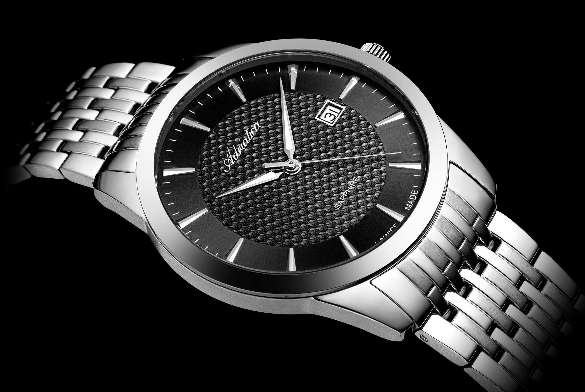Adriatica A12885114Q zegarek srebrny elegancki Bransoleta bransoleta