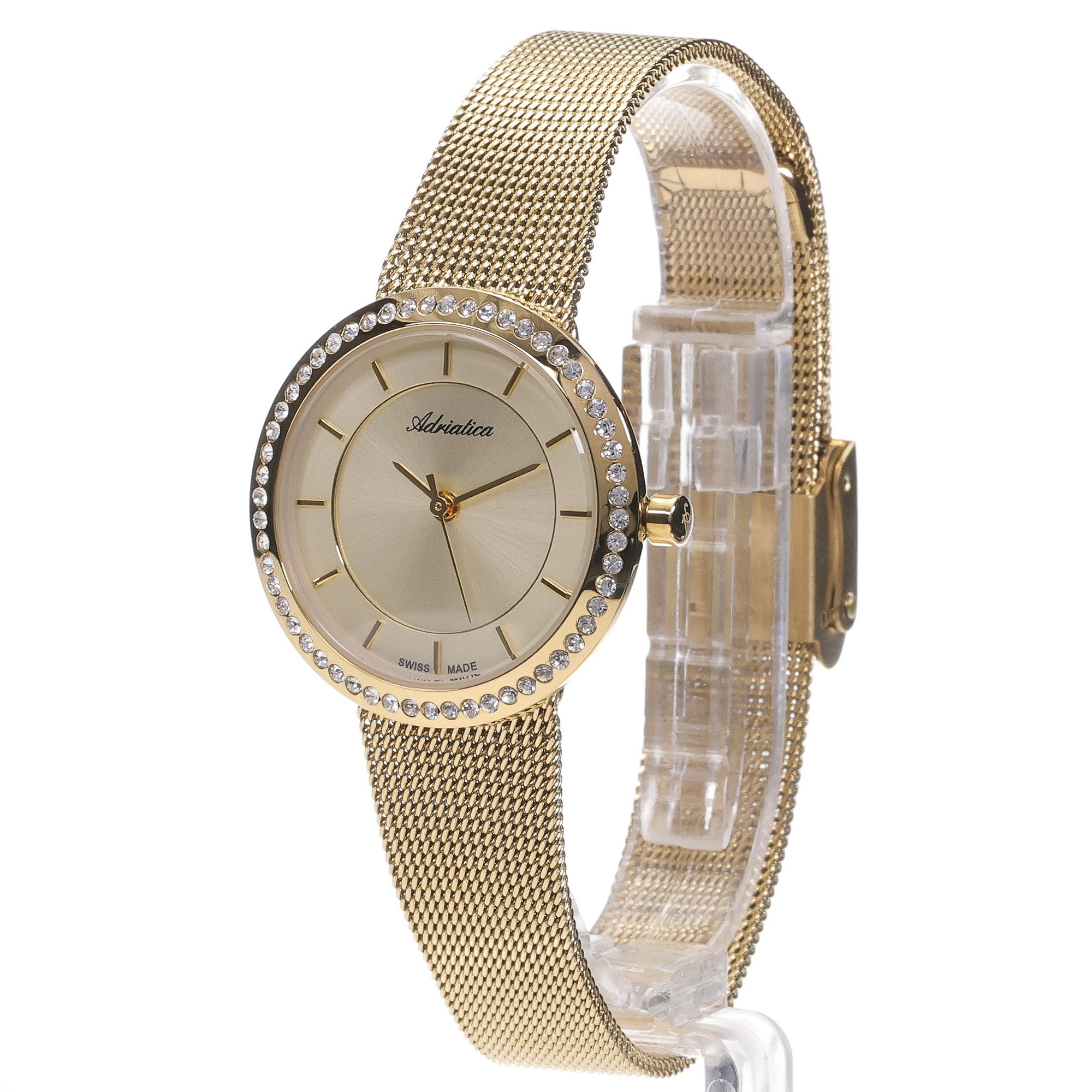 Adriatica A36451111QZ Bransoleta elegancki zegarek złoty