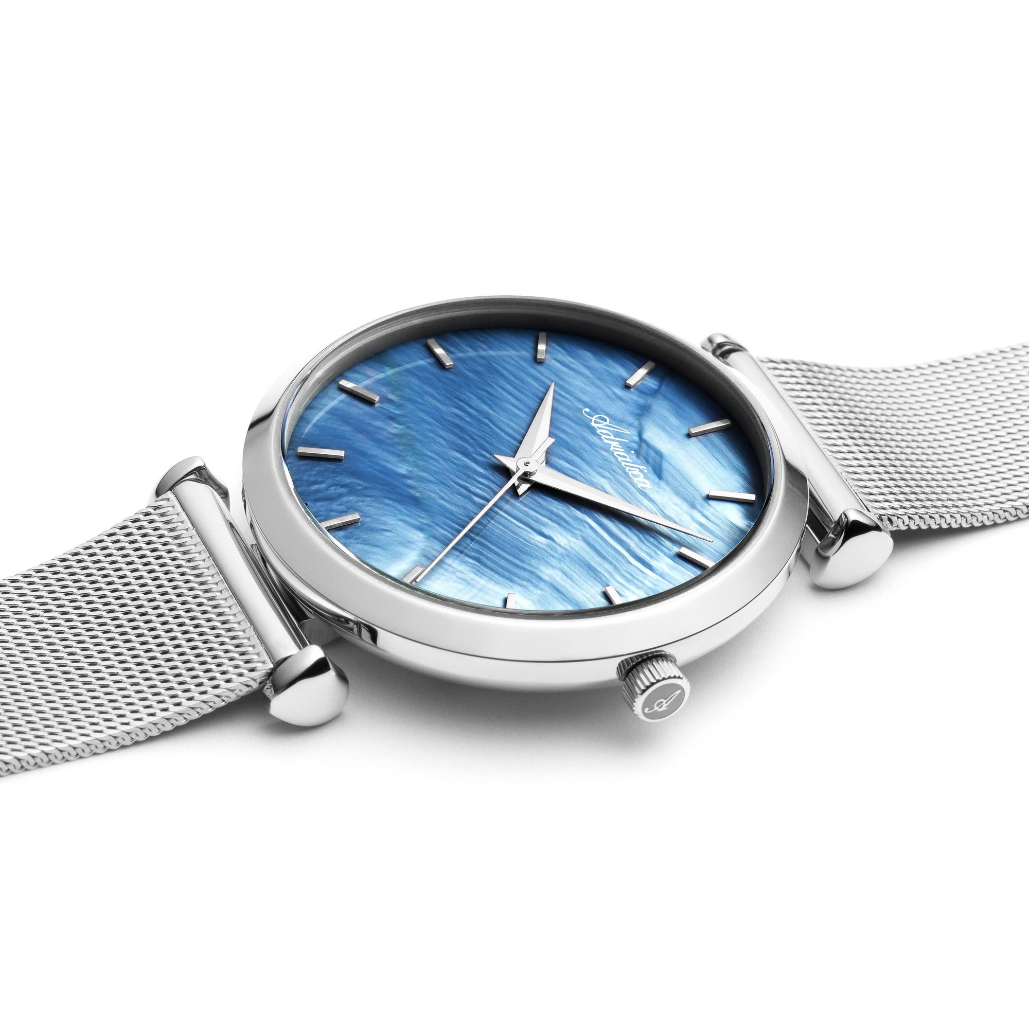 Adriatica A3713511BQ zegarek srebrny elegancki Bransoleta bransoleta