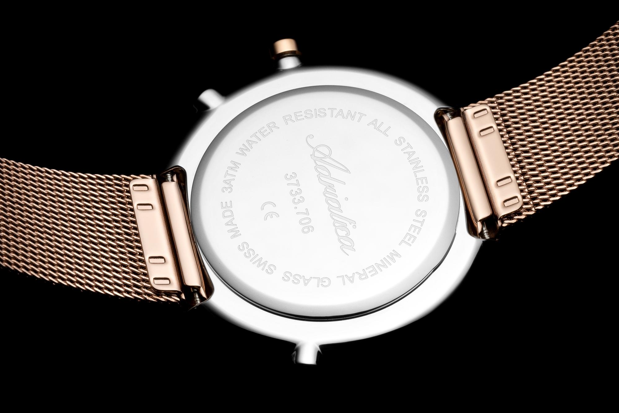 Adriatica A3732R116QF zegarek różowe złoto elegancki Bransoleta bransoleta