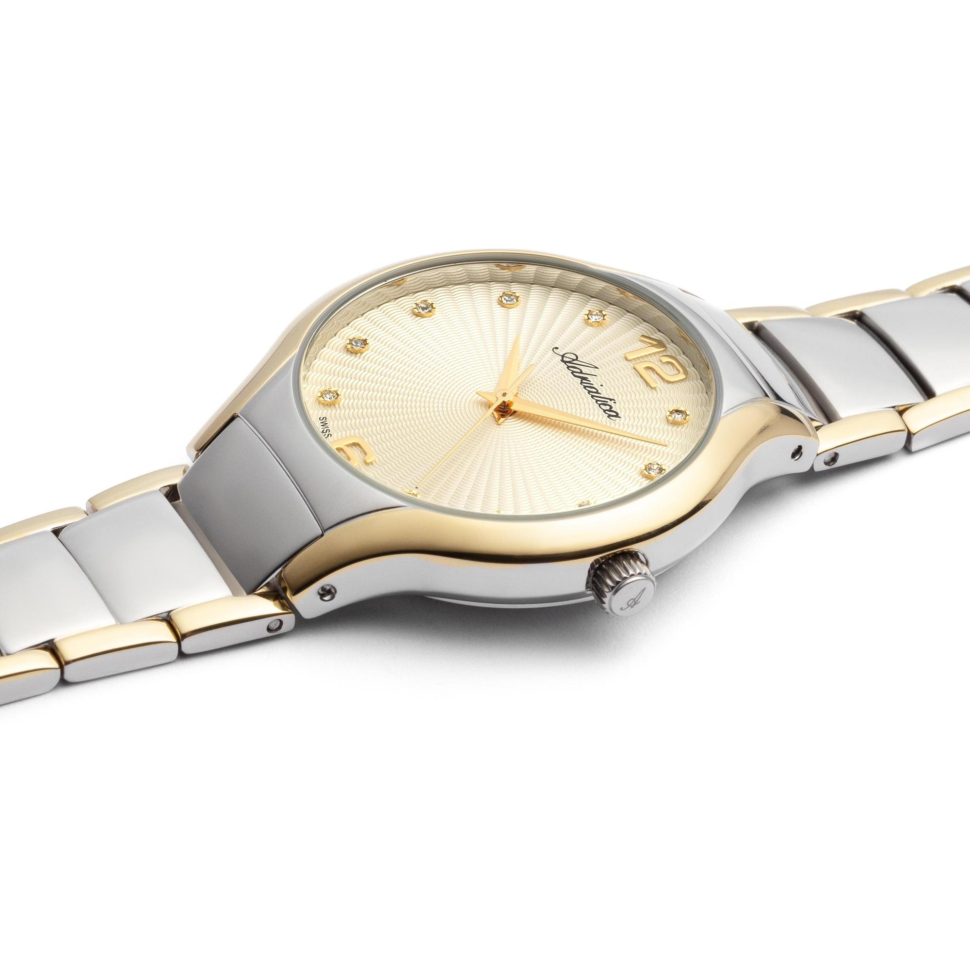 Adriatica A37982171Q zegarek srebrny elegancki Bransoleta bransoleta