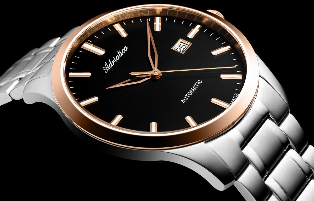 Adriatica A8277R114A Automatic Automatic zegarek męski klasyczny szafirowe