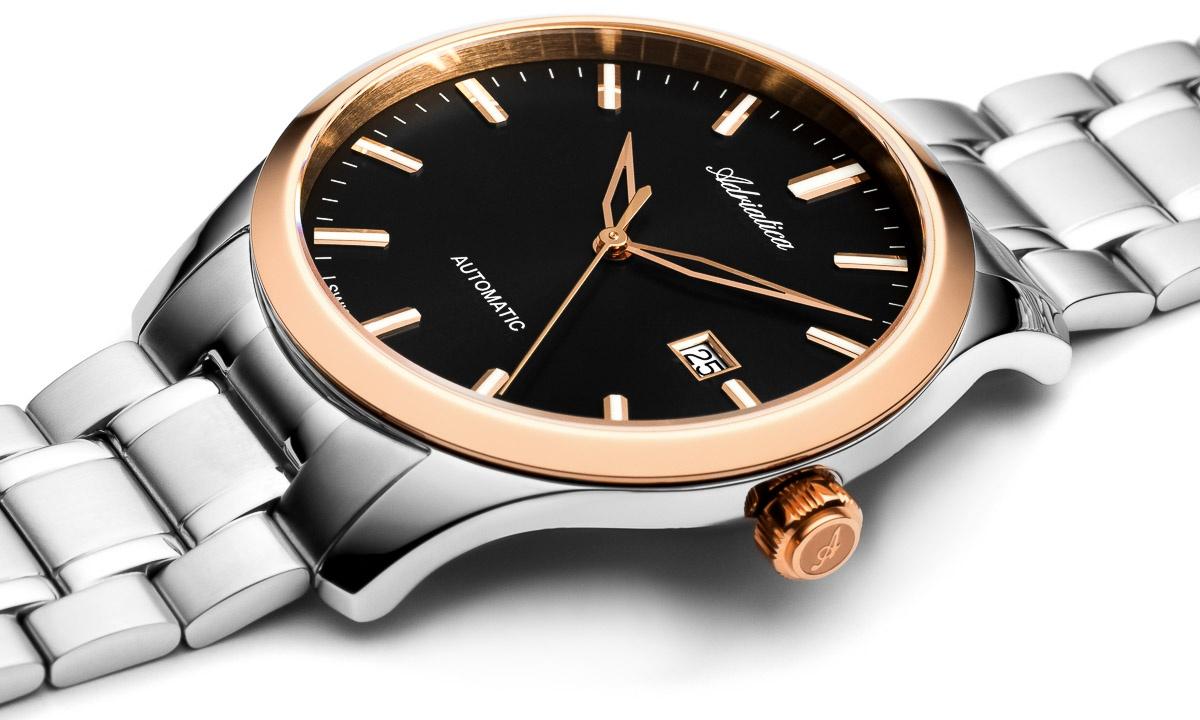 Adriatica A8277R114A zegarek srebrny klasyczny Automatic bransoleta