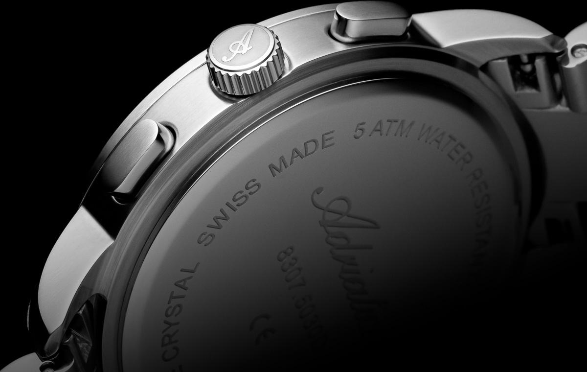 Adriatica A83075116CH Bransoleta Chronograph zegarek męski sportowy szafirowe