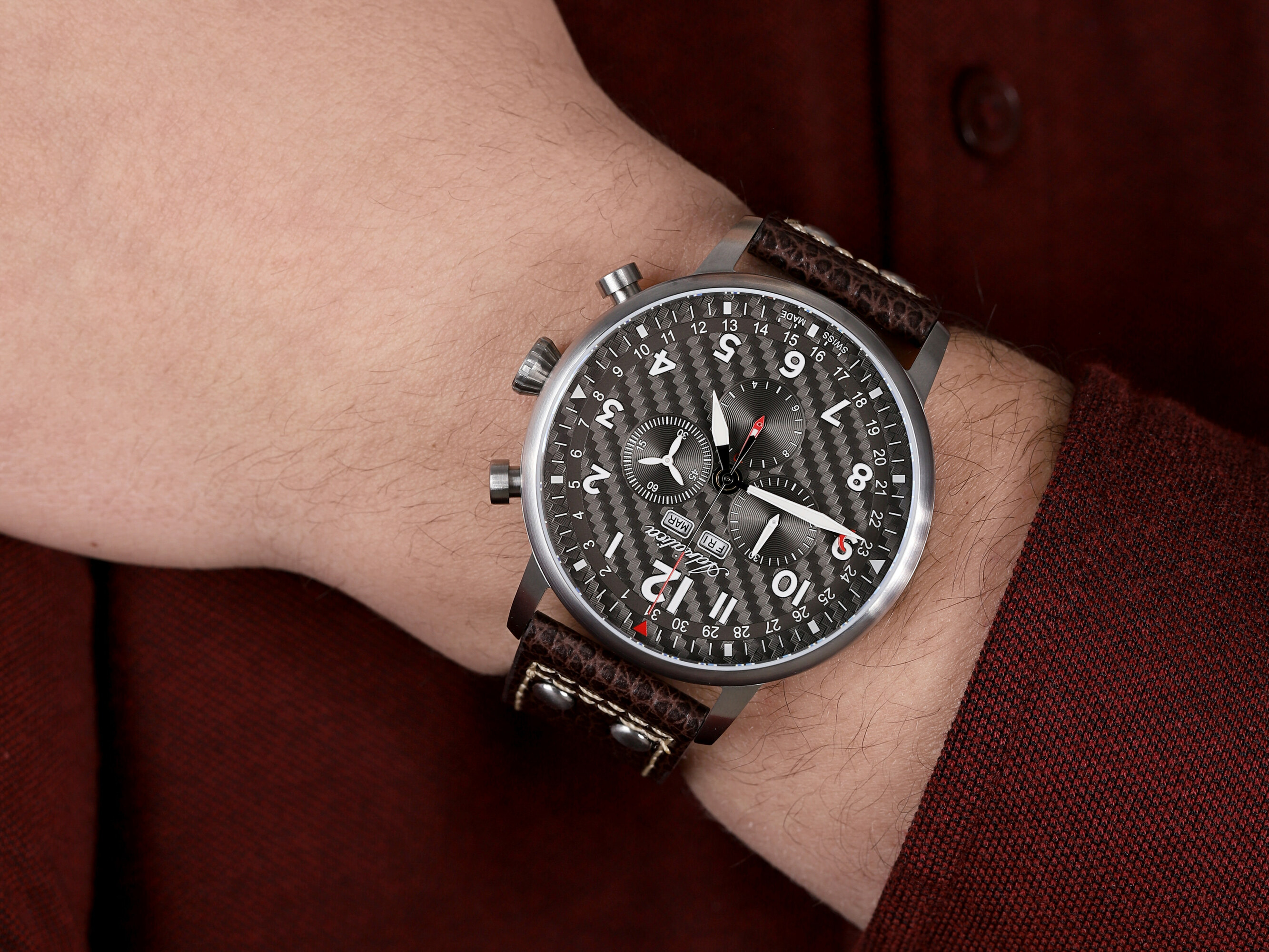 Adriatica A8308.5226CH Chronograph zegarek sportowy Pasek
