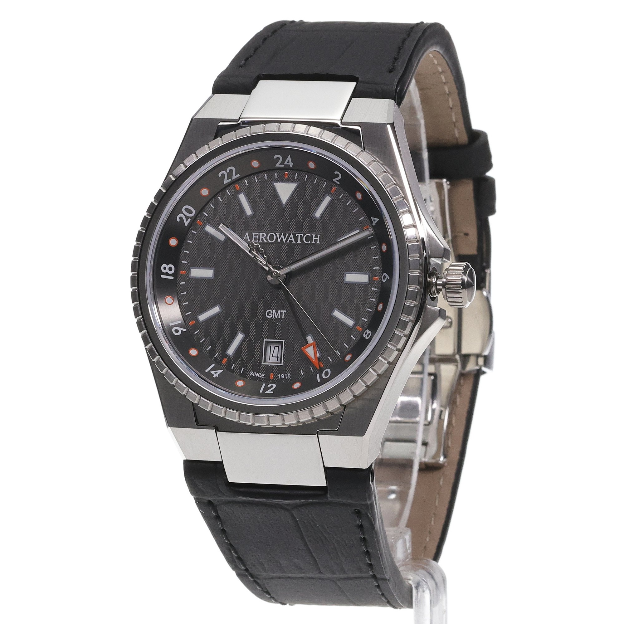 Aerowatch 44999-AA01 MILAN GMT Milan klasyczny zegarek srebrny - miniatura 2