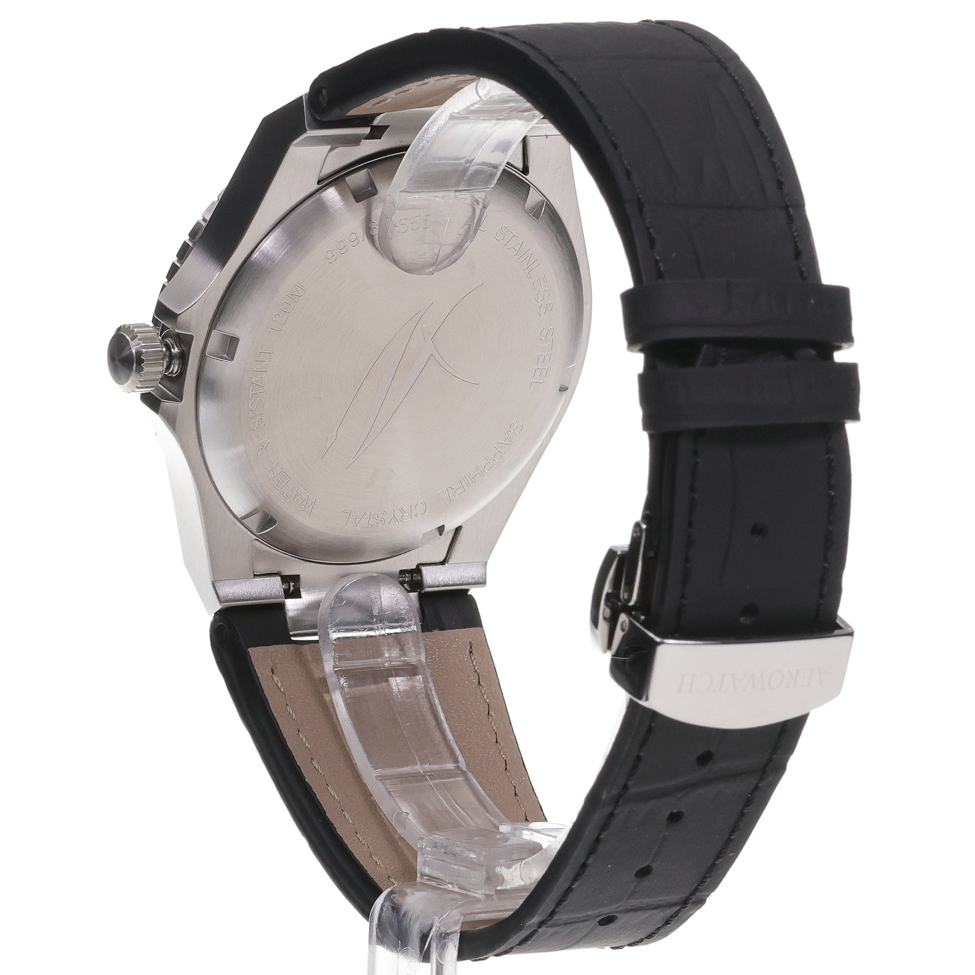 Aerowatch 44999-AA01 Milan MILAN GMT zegarek męski klasyczny szafirowe - miniatura 4