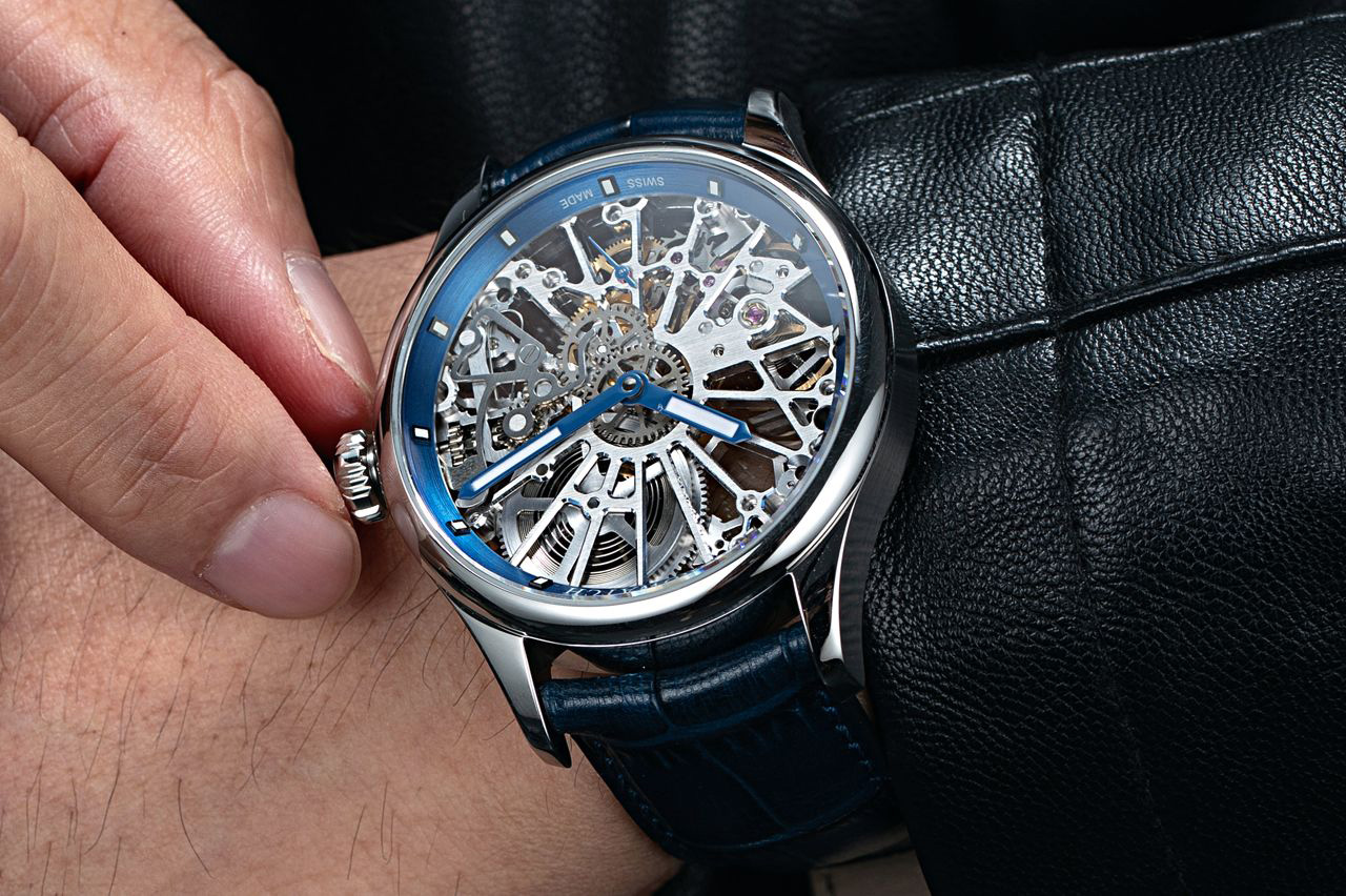 Aerowatch 50981-AA19 RENAISSANCE BIG MECHANICAL SKELETON Renaissance klasyczny zegarek srebrny - miniatura 8