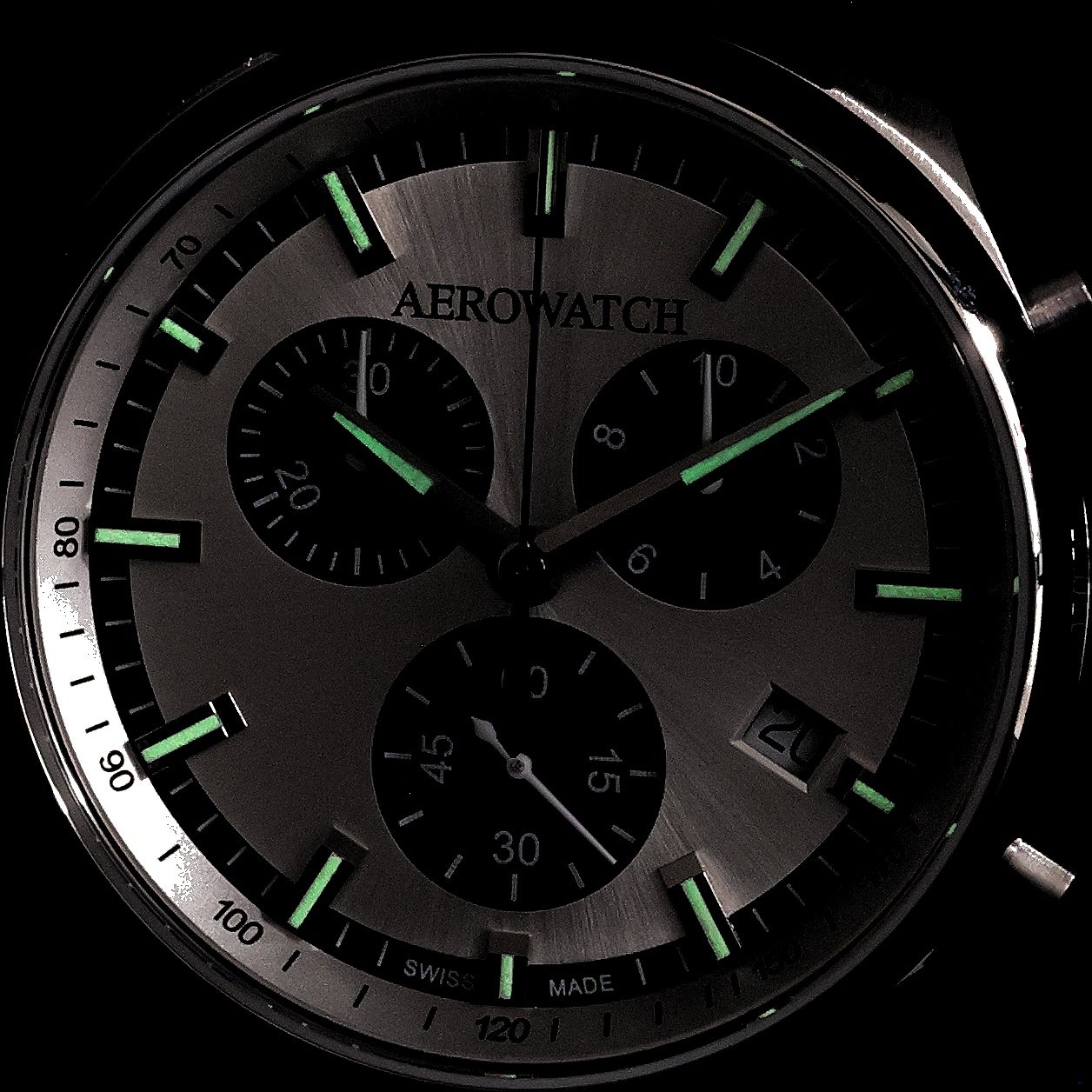 Aerowatch 79990-AA05-CU zegarek srebrny klasyczny Les Grandes Classiques pasek