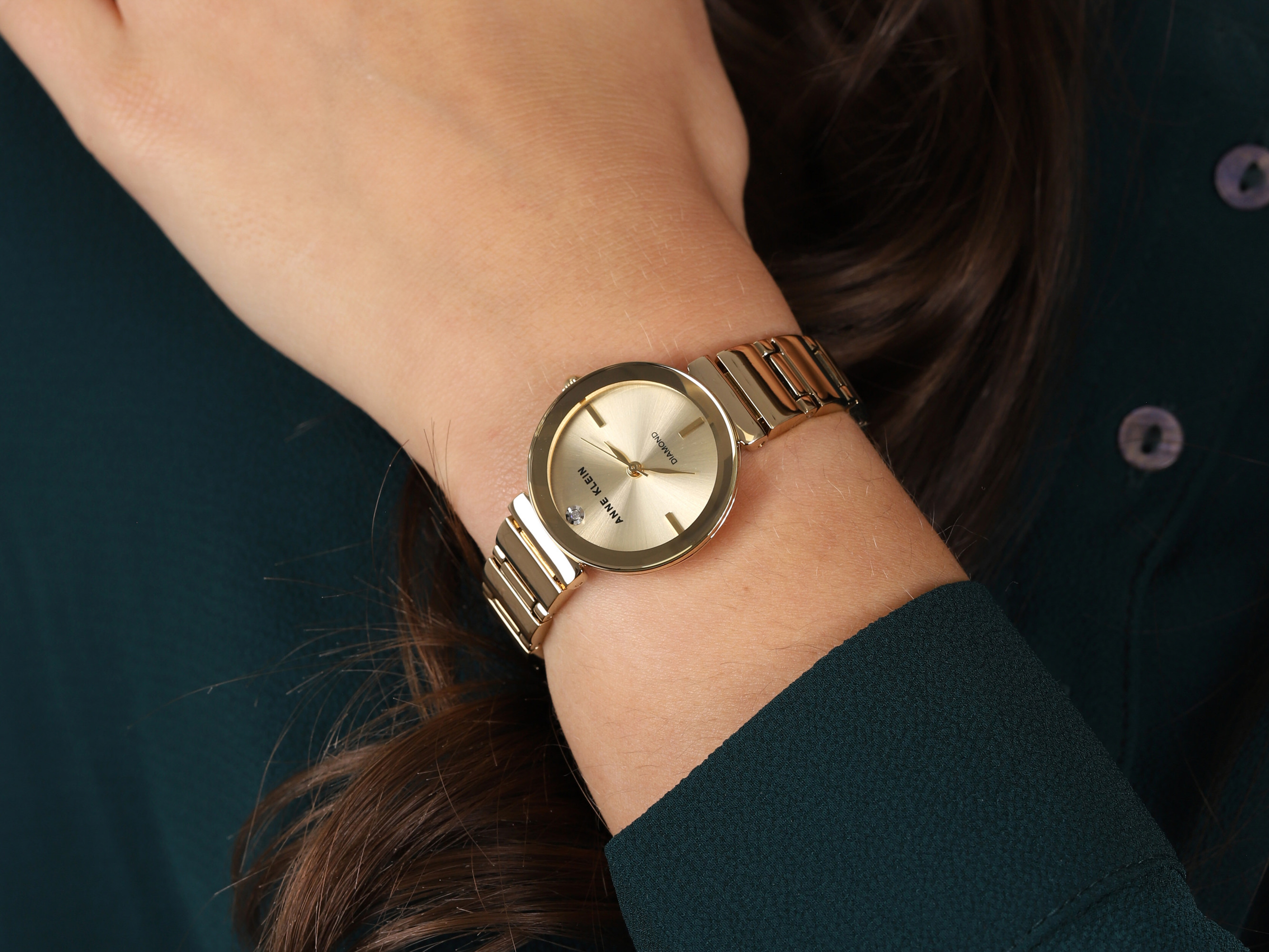 Anne Klein AK-2434CHGB zegarek damski Bransoleta - miniatura 2