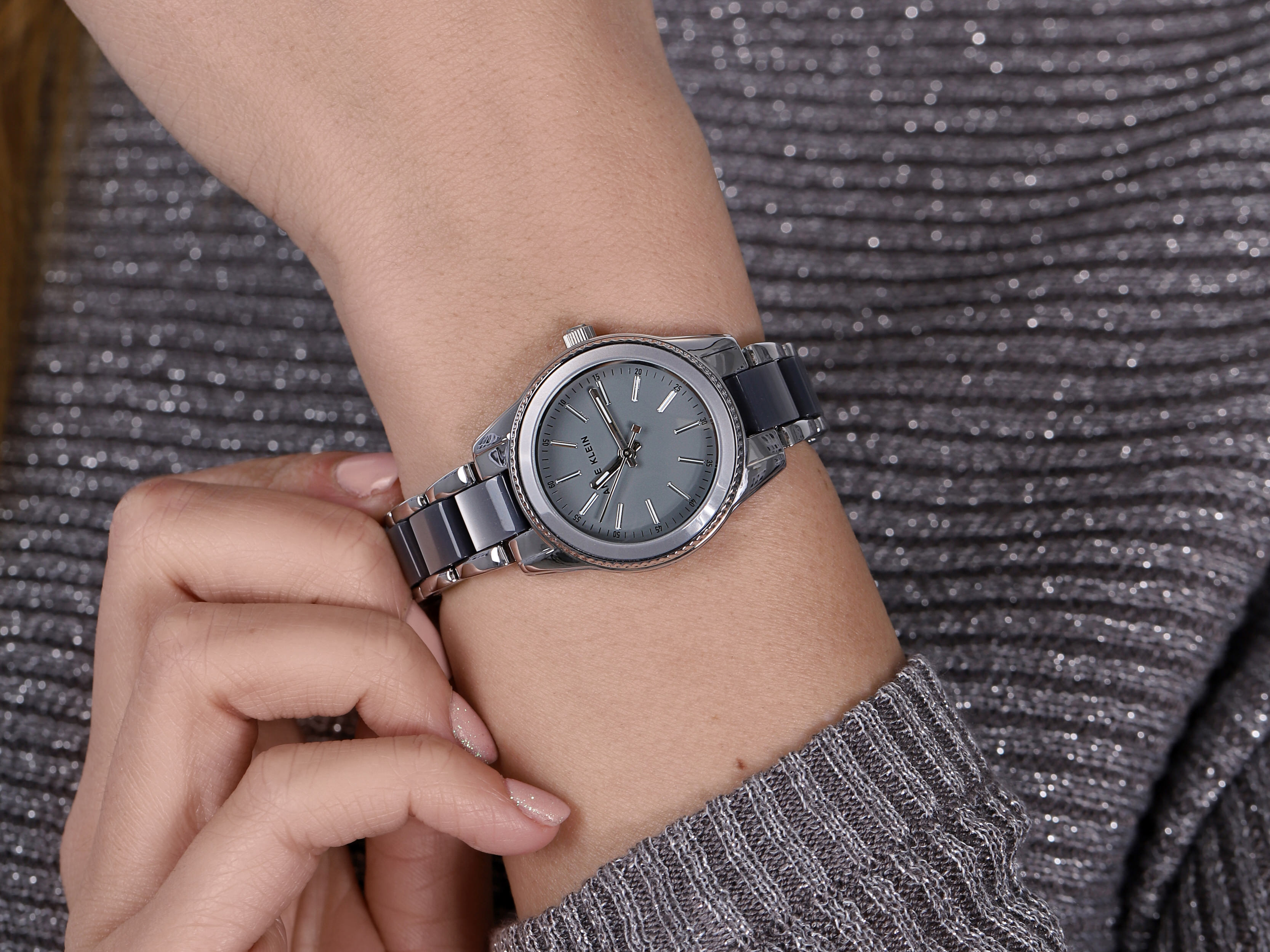Anne Klein AK-3213GYSV zegarek srebrny fashion/modowy Bransoleta bransoleta - miniatura 5