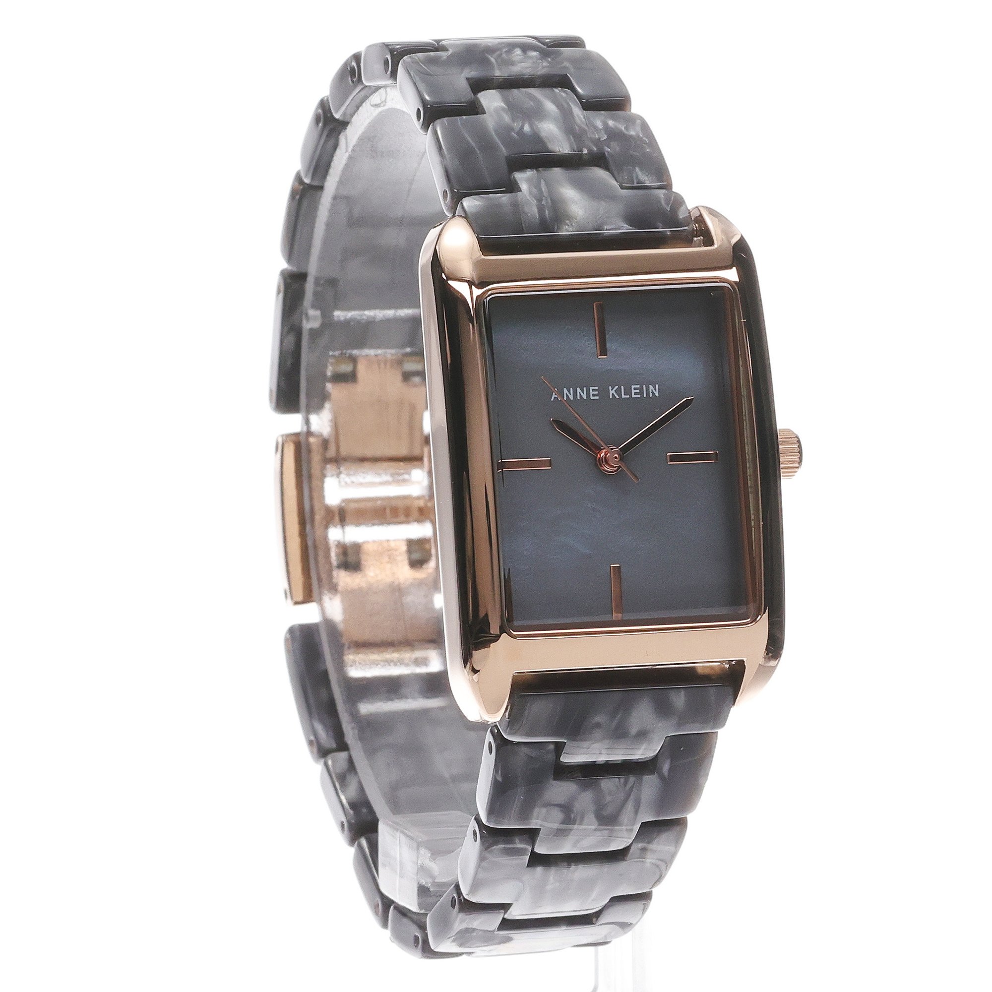 Anne Klein AK-5290RGDG Delicate Rectangular Acetate Link Bracelet Watch zegarek fashion-modowy Anne Klein
