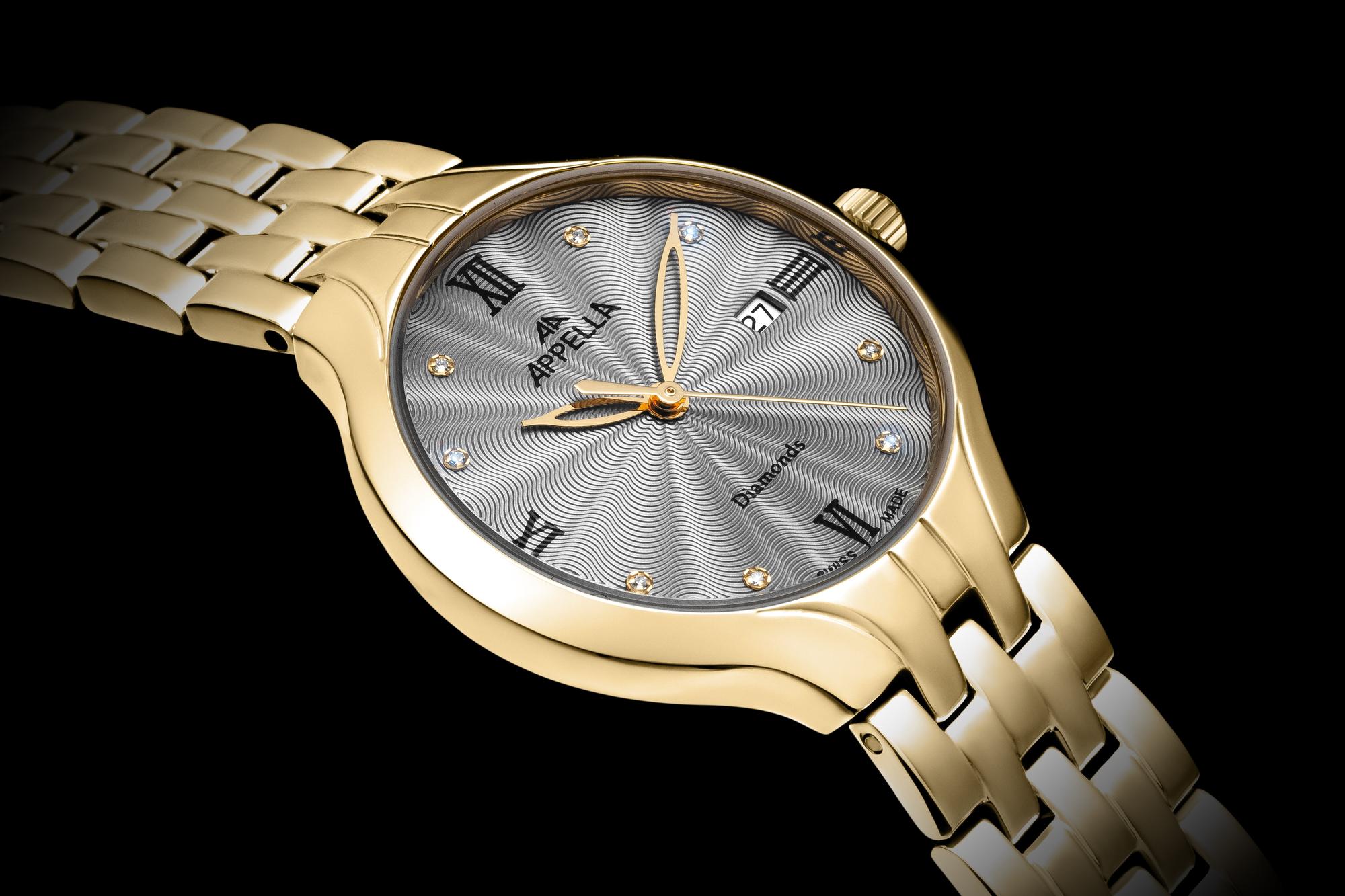 Appella L500001187DQ zegarek złoty klasyczny Diamonds bransoleta - miniatura 7