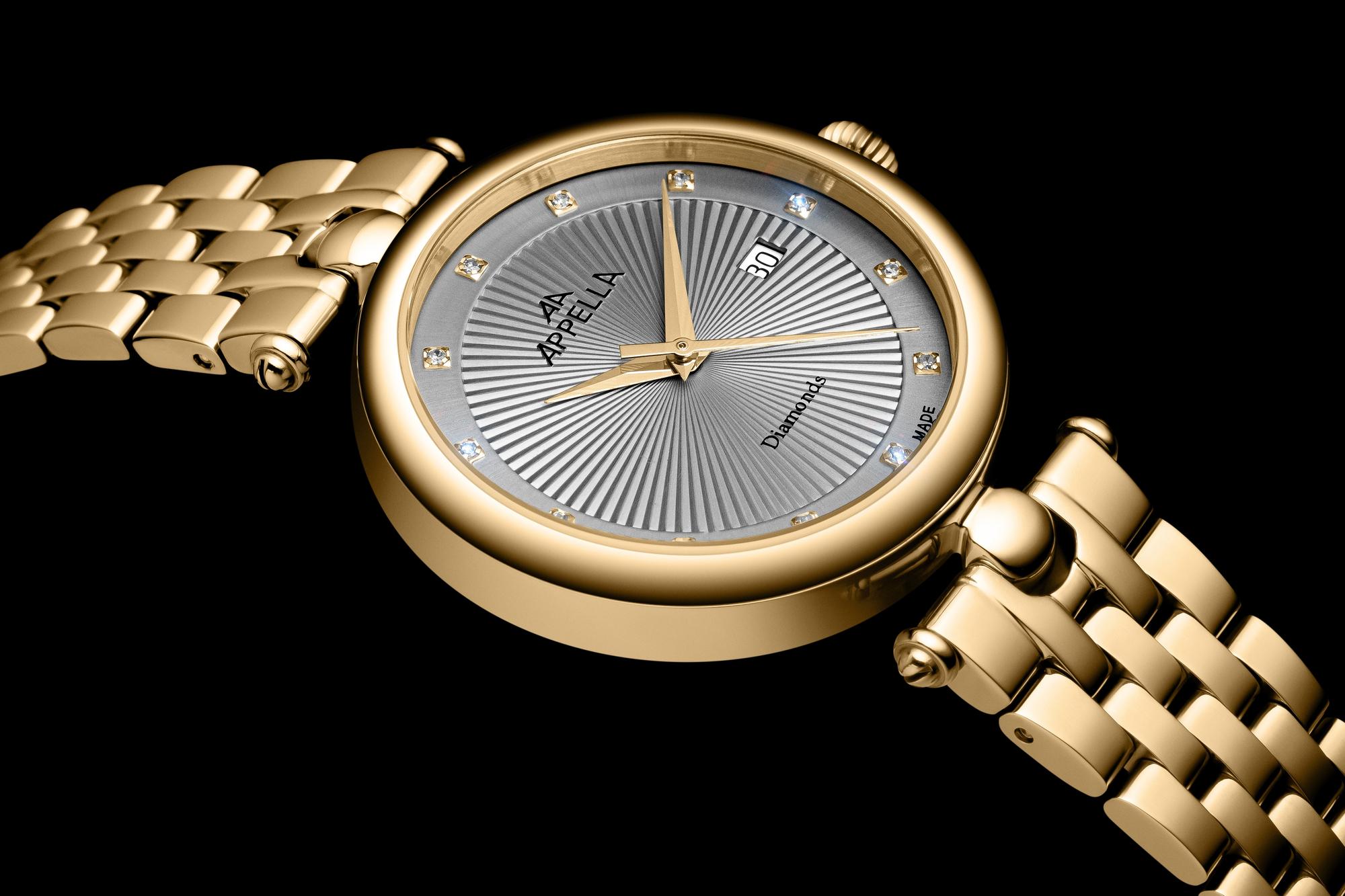 Appella L500021147DQ zegarek złoty klasyczny Diamonds bransoleta - miniatura 7