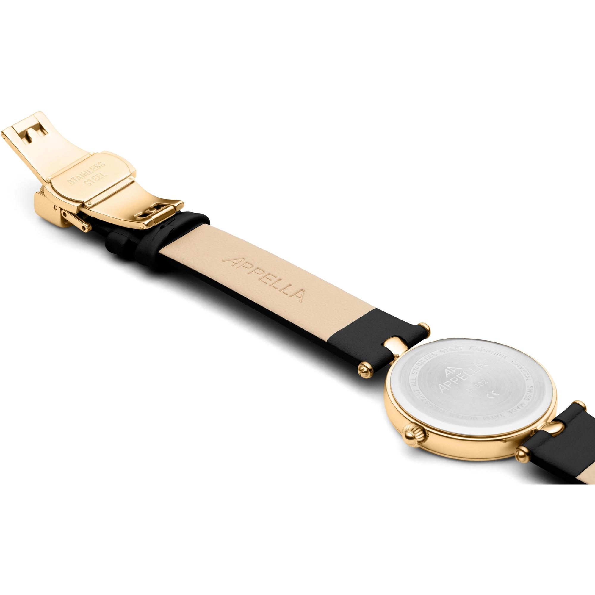 Appella L500021243DQ zegarek złoty klasyczny Diamonds pasek - miniatura 6
