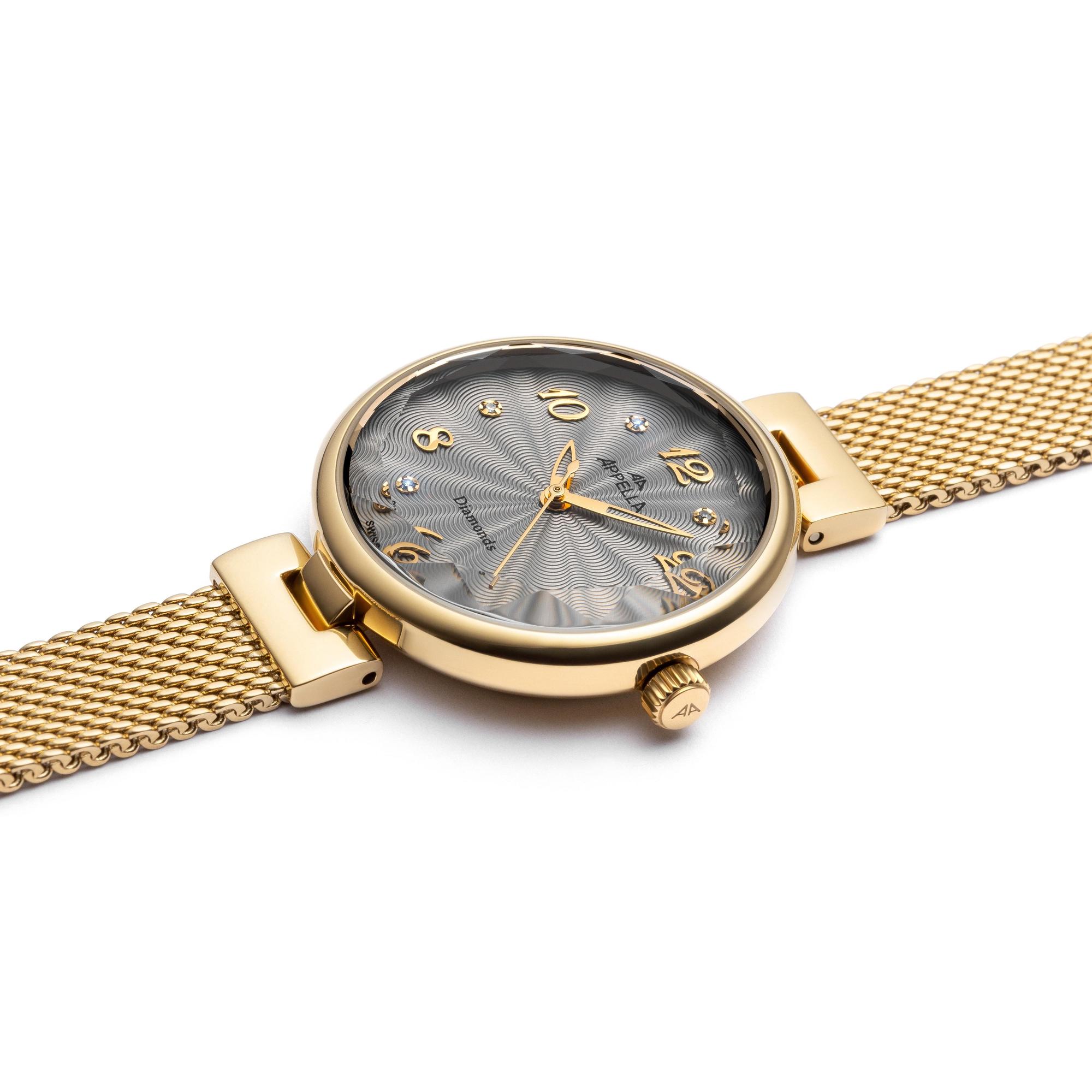 Appella L500041177DQ zegarek złoty klasyczny Diamonds bransoleta - miniatura 5