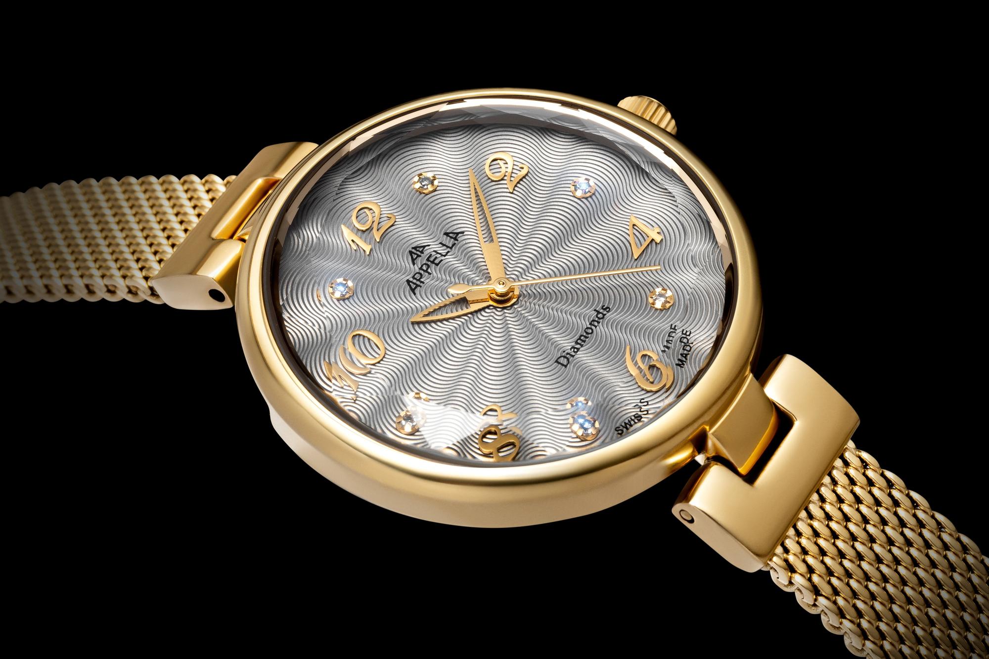 Appella L500041177DQ zegarek złoty klasyczny Diamonds bransoleta - miniatura 8